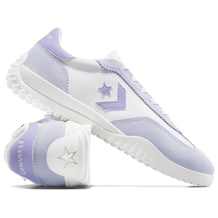 Converse Run Star Trainer Comfortable Soft Slip-resistant Durable Low-top Casual Shoes for Women Purple and White