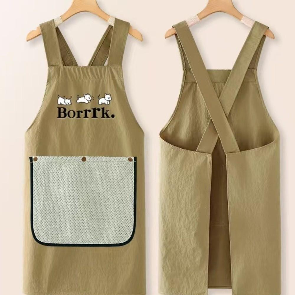 Anti-fouling Waterproof Apron Detachable Towel Kitchen Apron Restaurant Uniform