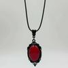 Gothic Mirror Crystal Time Gem Necklace: European & American Trendy Pendant