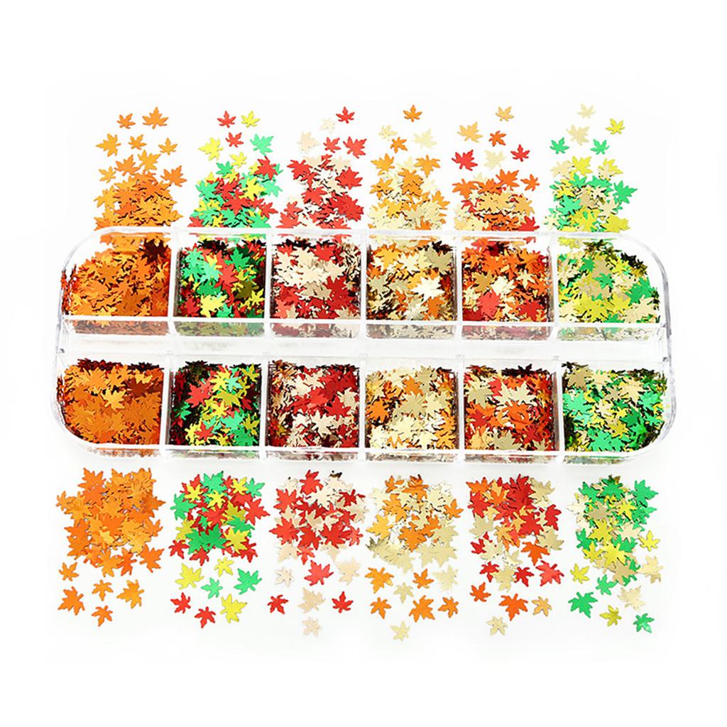 Sequins Fall Leaves Confetti for Nail Art Flakes DIY Resin Crafts Decorations
