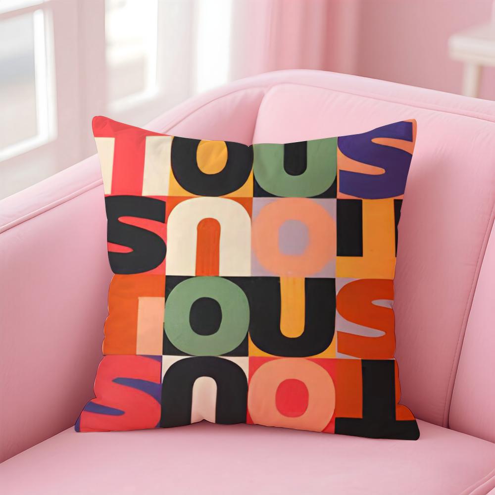 CRAFTED WITLOVE T-tousS Cushion Cover Comfortable Reversible Pillow Cover Ideal for Car Sofa Bedroom & Beyond