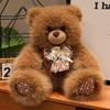 Plüsch-Teddybär-Spielzeug mit Schleife für Kinder, Mädchen und Jungen, Schlafkissen
