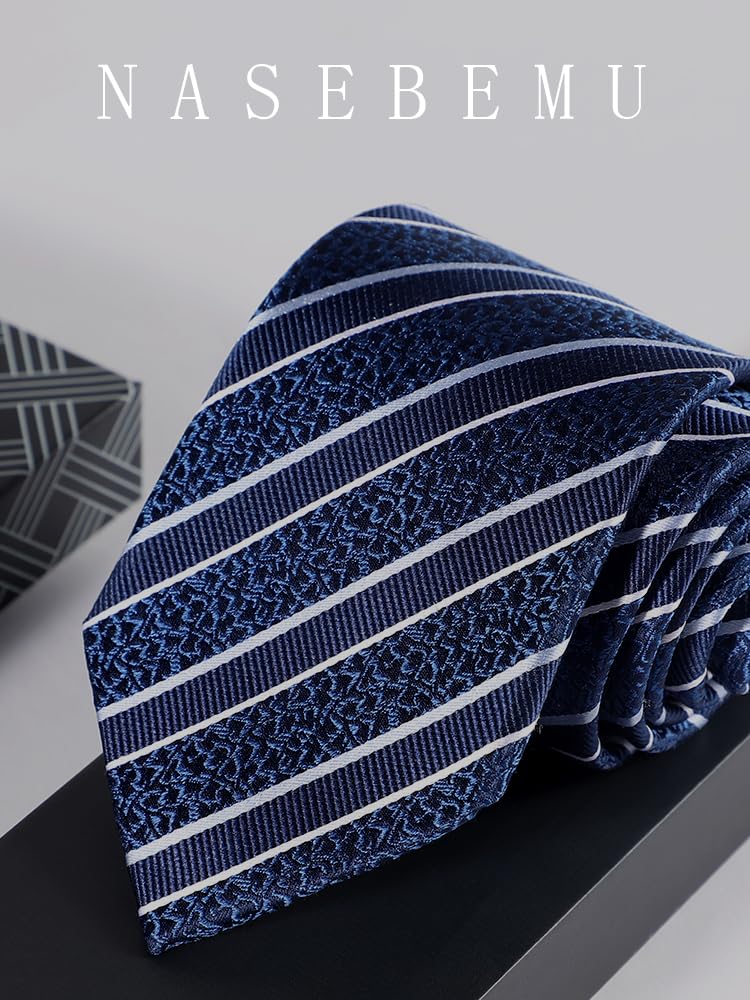 NASEBEMU Silk Designer with Perfect as a Gift for and Formal Premium Necktie, Brand, Box. Birthdays, Weddings, Father's Day, Anniversaries, Casual,