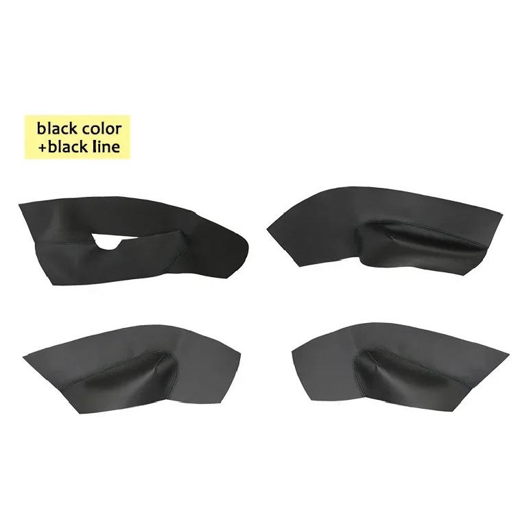 Left Hand Drive Soft Leather Door Panel Cover For Skoda Octavia 2007 2008 2009 2010 2011-2014 Car Door Armrest Panel Cover Trim чёрный