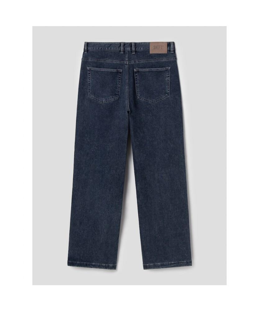 SHIFT.G Wide Brushed Denim Pants Navy