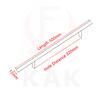 KAK 4" ~ 24'' Stainless Steel Kitchen Handles Diameter 12mm Cabinet Door Straight Handle T Bar Pulls Knobs Furniture Hardware