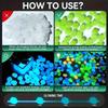100-500pcs Glowing Garden Pebbles Glow in the Dark Non Toxic Reusable Luminous Stones For Garden Patio Aquarium DIY Decoration