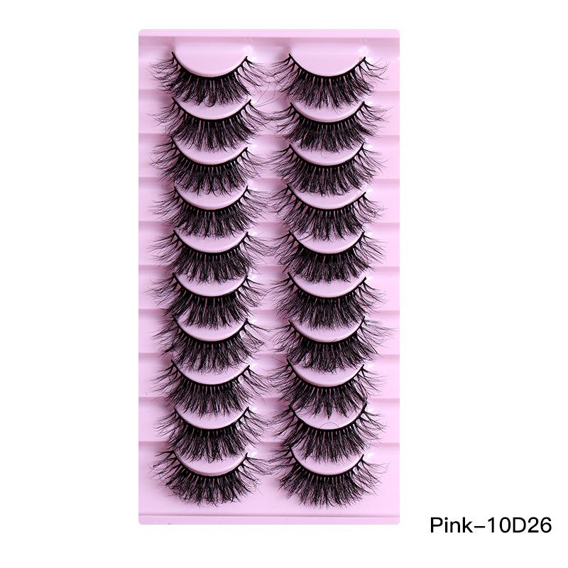 10 Pairs Of Messy False Eyelashes, Naturally Thick False Eyelashes, Slender And Curled Fried False Eyelashes