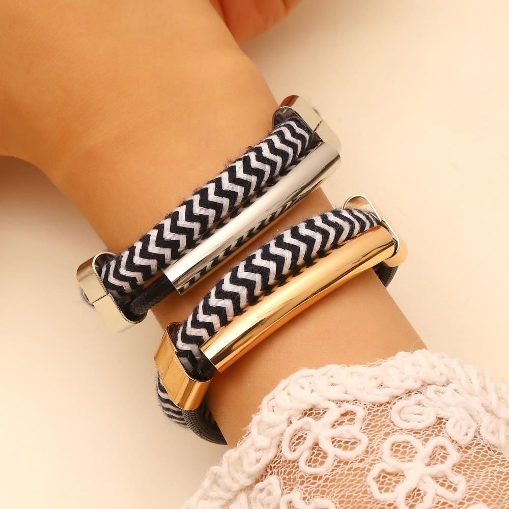 Double Line Metal Tube Jewelry Set Black and White Fashion Jewelry Daily Wear