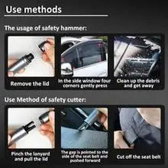 Car Safety Hammer Auto Emergency Glass Window Breaker Seat Belt Cutter Life-Saving Escape Car Emergency Tool NEW