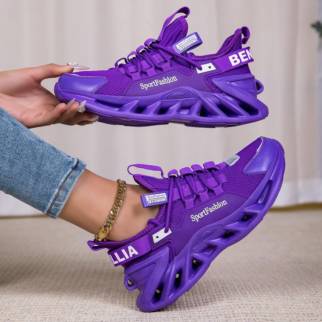New Women's Running Shoes, Mesh Breathable Running Shoes, Casual Sports Shoes, Soft Soled Blade Shock-absorbing Shoes