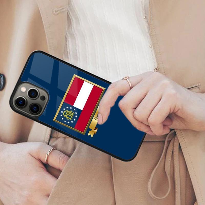 Georgia State Flag Magnetic Phone Case For APPLE iPhone 17 Air 16 14 13 12 Pro Max 15 Plus Wireless Charge With MagSafe Cover