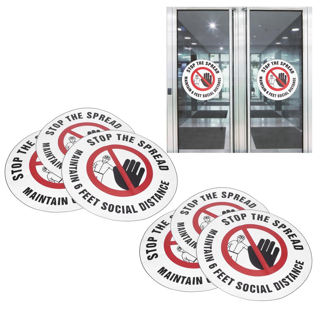 2 Sätze Social Distancing Schild Abstand halten Wandaufkleber für Zuhause Supermarkt Öffentlicher Ort