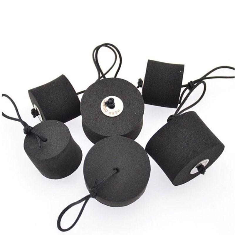 4pcs New EVA Kayak Marine Boat Scupper Stopper with Cord Rope Bungs 2 Sizes Drain Holes Plugs Black Kayak Accessory