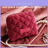 Plush Jewelry Organizer With Zipper For Travel And Makeup Storage