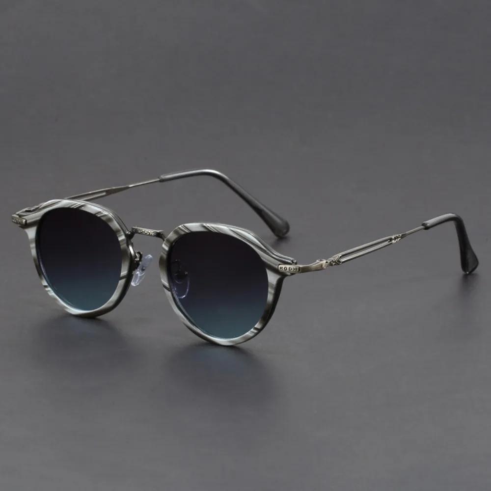 Punk Acetate Metal Leg Sunglasses Frame Handmade Oval Square Shape Men Classical Handmade Women Eyeglasses Gafas De Sol Hombre