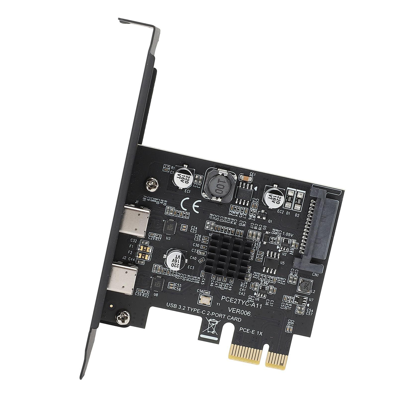 

Плата розширення USB 3.2 PCI Express GEN2 з двома портами типу C, високошвидкісна плата розширення PCI Express 10 Гбіт/с