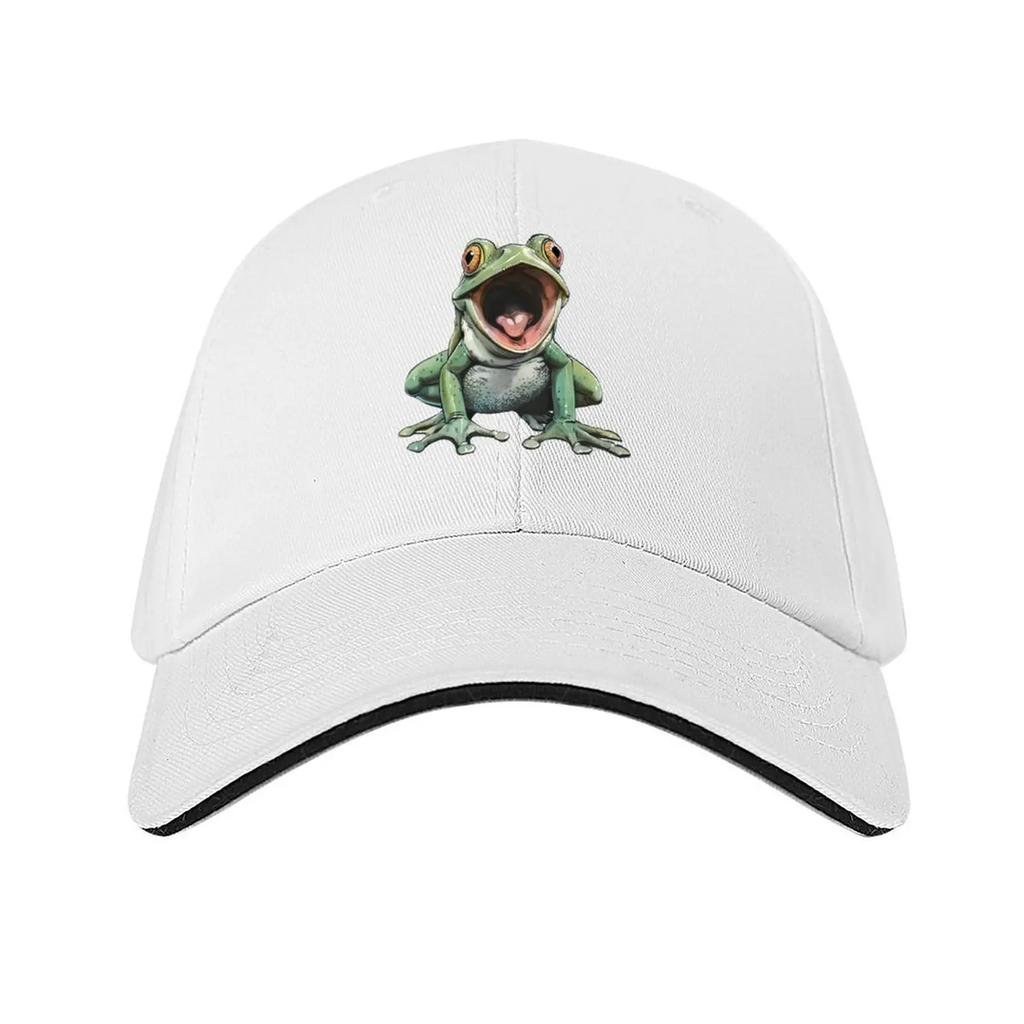 Screaming Froggy Baseball Cap Bobble Hat hats on offer Luxury Unisex cap sailor cap for Unisex Boy Women's