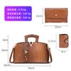 High-end alligator pattern handbag, large-capacity messenger bag, key pendant, shoulder bag, premium clutch bag, wallet.