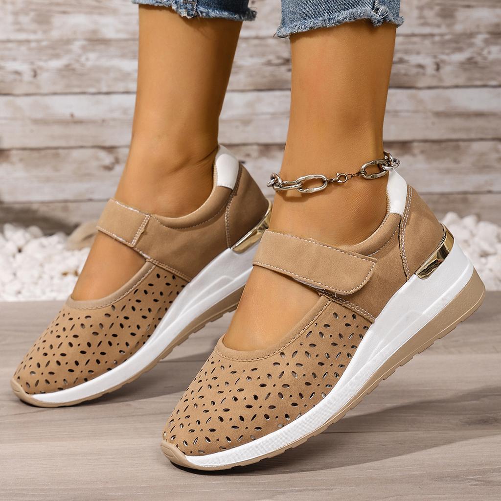 Fashion Women Sneakers Spring Summer New Fashion Sneakers Large Size Thick Bottom Shoes Women Casual Hollow Out Single Sports Shoes