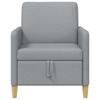 Storage Sofa in Light Grey 72 x 78 x 87 cm Polyester