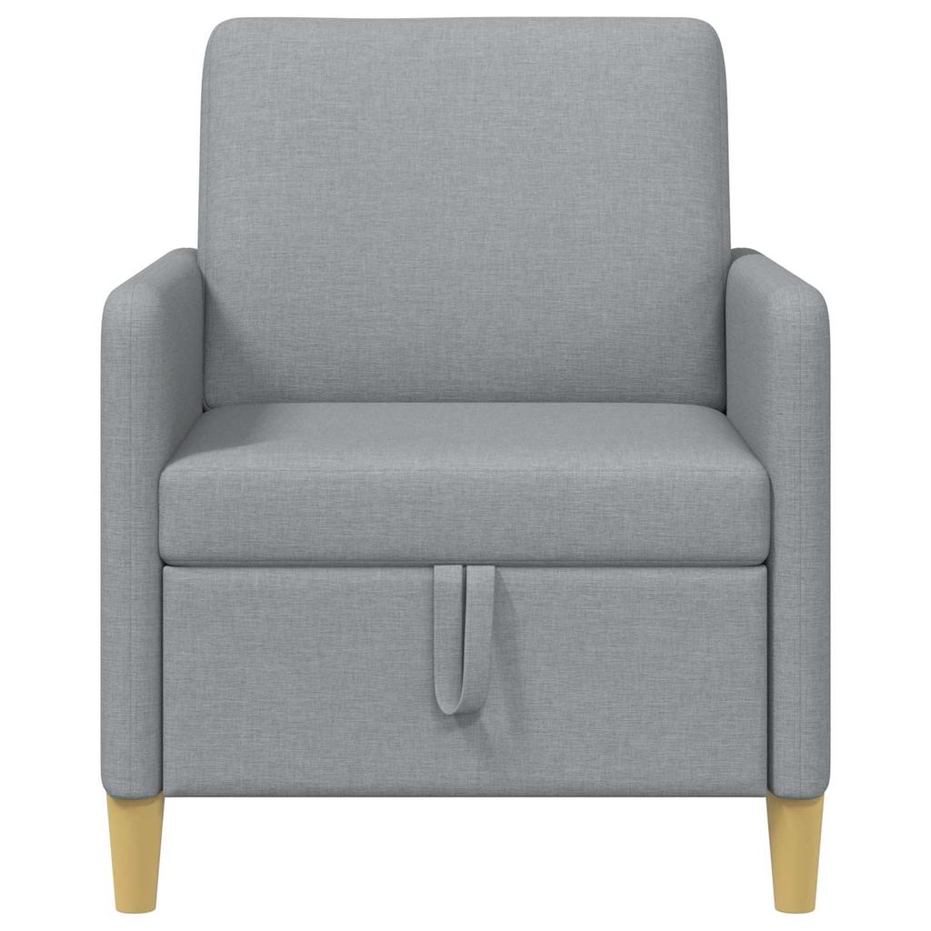 Storage Sofa in Light Grey 72 x 78 x 87 cm Polyester