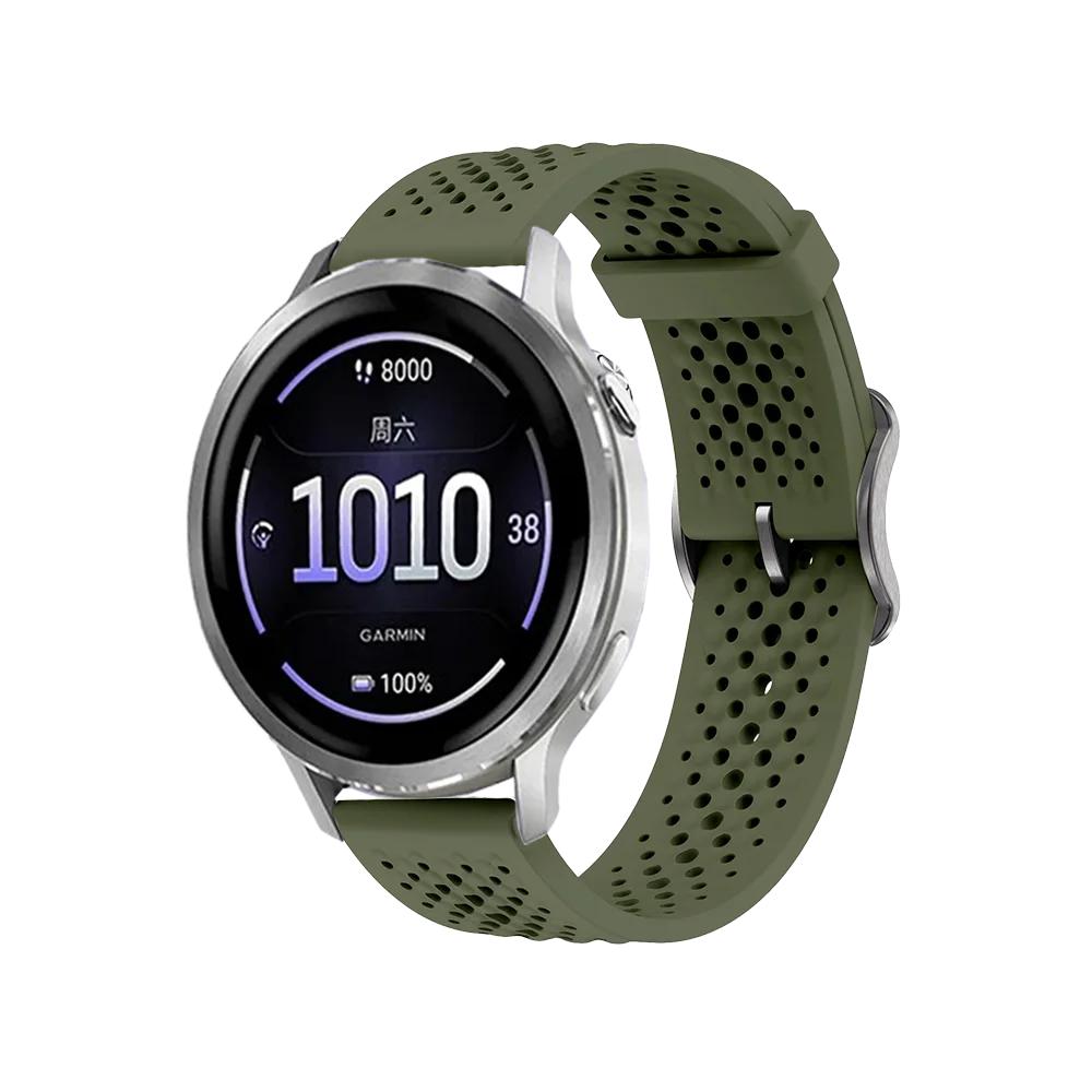 Cinturino per Garmin Venu 4/3S/2S Forerunner 255S 265S Vivoactive 4S Cinturino in Silicone da 18 mm per Garmin Venu 4 41mm Cinturino Sportivo Traspirante