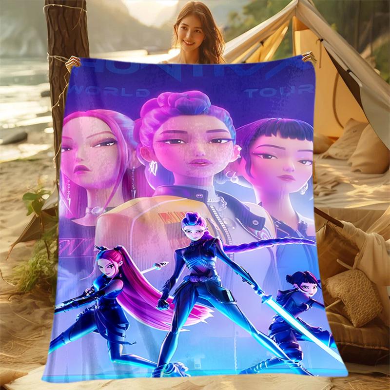1pc K-Pop Concept Art Poster Blanket, Al Season Lightweigh Poster Blanket Home Office Outdoor Nap Multifunc Poster Blanketional Blanket