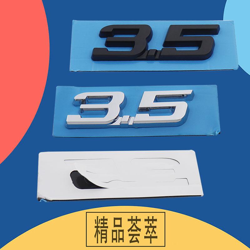 3D ABS 3.5 V6 Letters Logo Car Letter Sticker Tail Bumper Badge Auto Rear Trunk Emblem Accessories