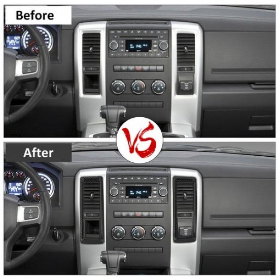 4 Stück Auto Innenraum AC Lüftungsdüsen Rahmen Blende Dekor Abdeckung Zierleisten-Kit Für Dodge Ram 2010-12