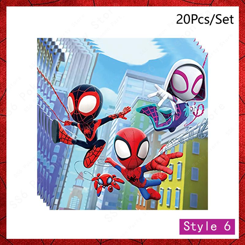 Spiderman Birthday Party Decor Itemations Disposable Tableware Plate Cup Napkins Bags Spidey Party Birthday Decor Itemation Supplies Set
