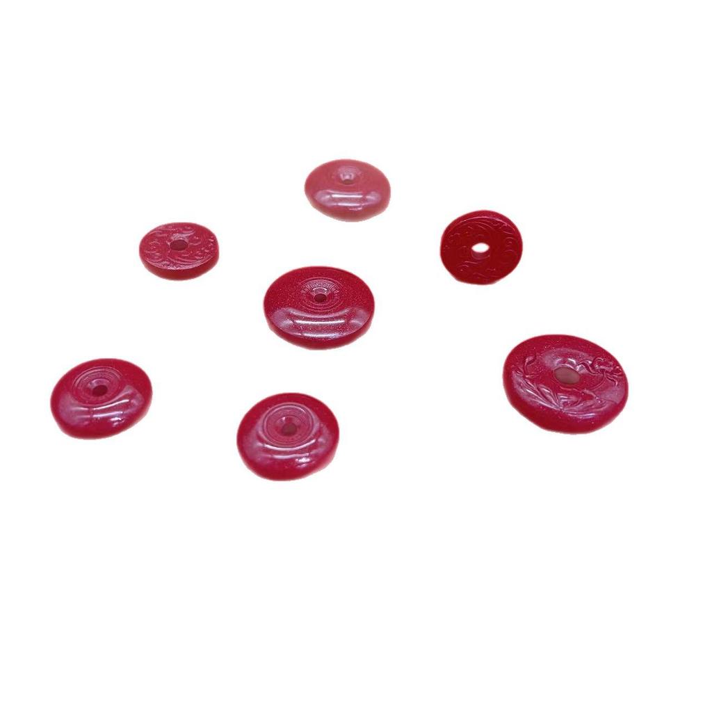 Reversible Cinnabar High-Content Purple Gold Sand Safety Buckle Pendant Necklace