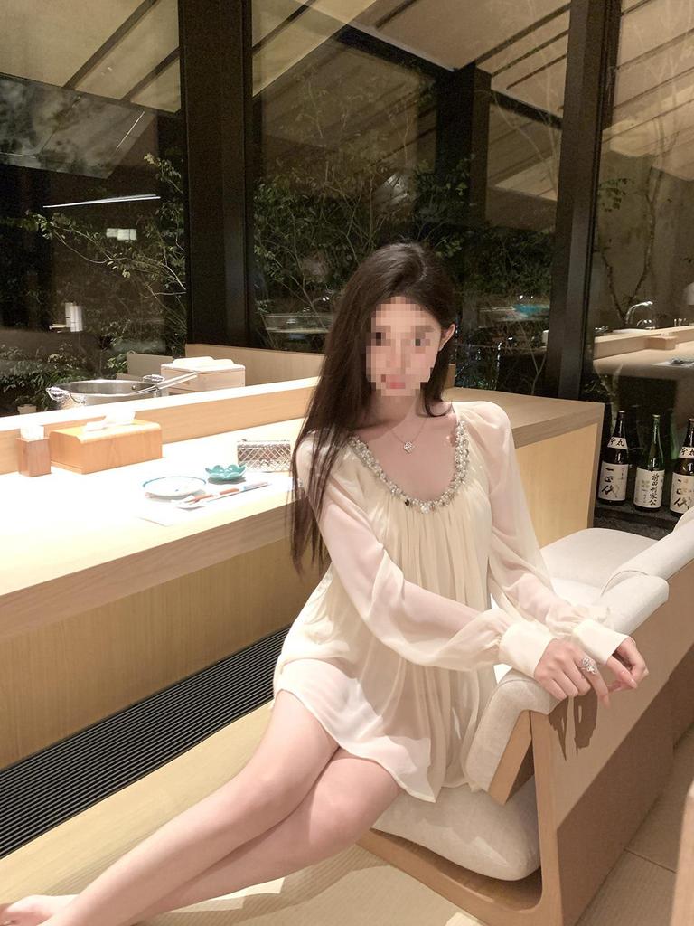 Kubiliv Delicate Beaded Sequined Backless Chiffon Tie Top