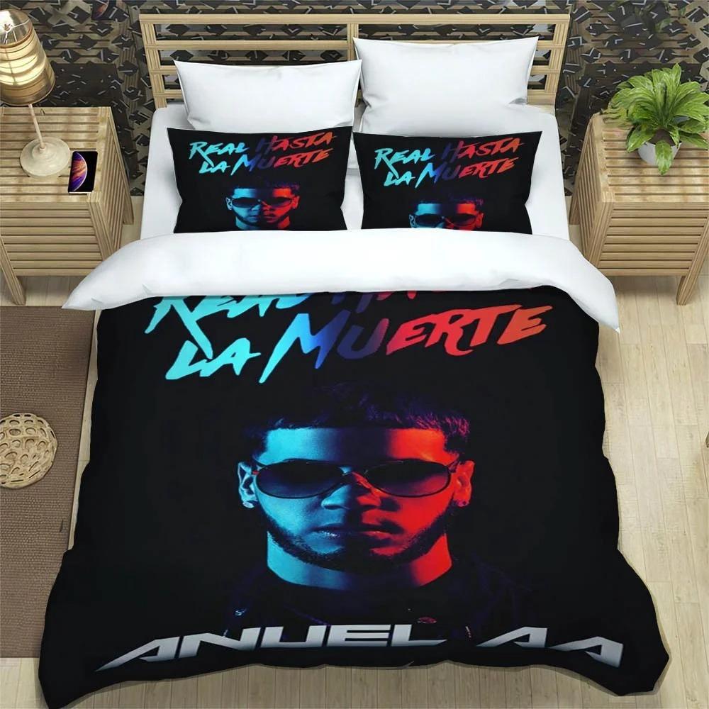 Rapper  Anuel AA Printed Bedding Sets Exquisite Bed Supplies Set Duvet Cover Bed Comforter Set Bedding Set Luxury Birthday Gift
