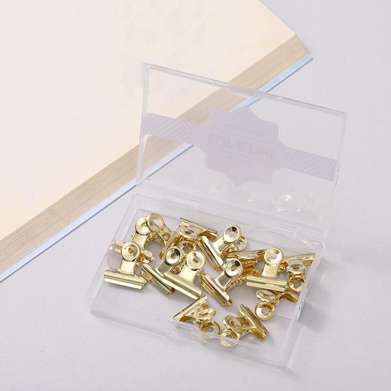 12 teile/schachtel Metall Clips Büroklammern Bill Clips Goldene Rose Goldene Clips Student Lehrer Büroklammern Büro Business Liefert
