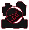 Velours-Fußmatten mit rotem Rand für: Toyota Verso-S Minivan (2010-2015)