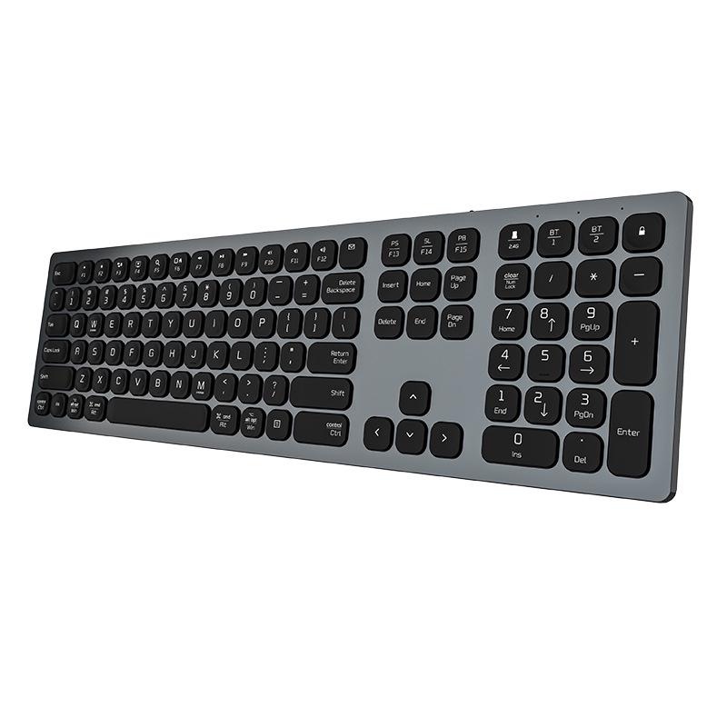 

RB730 Dual-Mode Silent Bluetooth Wireless Keyboard for Gaming & Office - Compatible with Laptop, Desktop, Mac