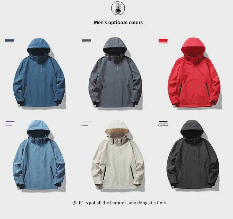Stand Collar Hooded Outdoor Jacket for Men and Women - Spring/Autumn Casual Lightweight 