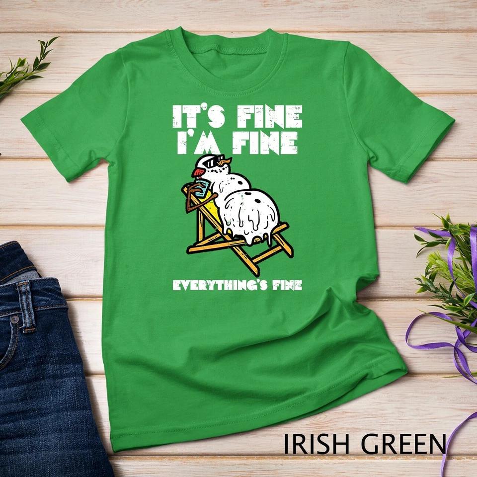 Christmas In July Snowman Melting Fine Funny Men Women Kids Unisex T-shirt 5 S