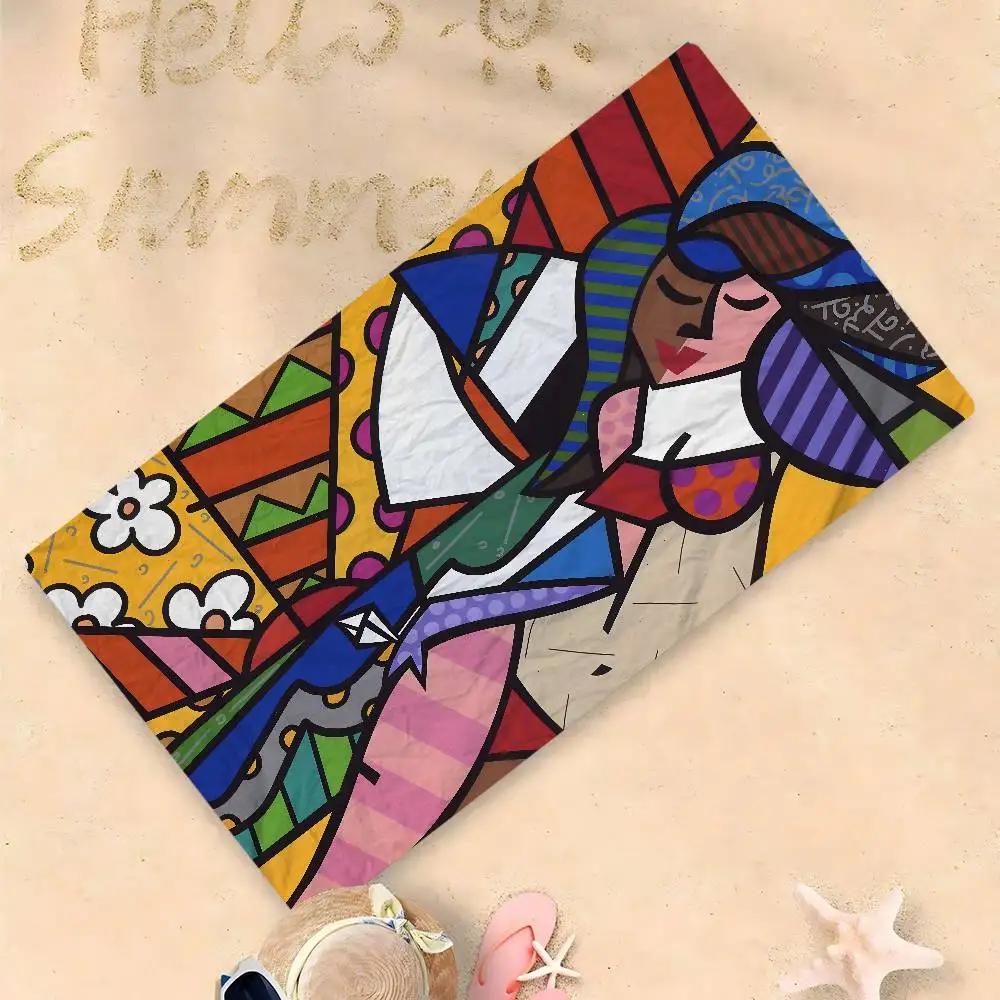 Britto Cartoon Beach Towel Cute Kawaii Room Decor Bath Girls Children Hand Towels For Bathroom Shower