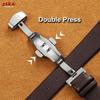 Ultra-Thin Genuine Leather Watch Band 12/14/16/17/18/19/20/21/22mm Soft Cowhide Strap Butterfly Buckle for Man Women Watchband