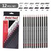 12pcs/set Drawing Pencil Pre-sharped Metal Box Packed 2H-8B Graphite Pencil Set for School Office Stationery Art Sketch Supplies