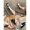 Leather Gold Buckle Single Shoes Thick Heel Thick Sole Small Leather Shoes Women's Spring and Autumn