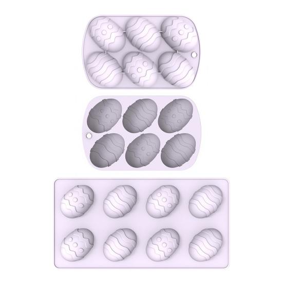 Silikonowa forma na jajka wielkanocne do czekolady, kostek lodu, rękodzieła z żywicy, klasy spożywczej, elastyczne formy jajeczne, łatwe wyjmowanie, produkcja mydła