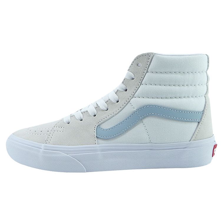 Vans Sk8 Patchwork Casual Lightweight Durable High-Top Skate Shoes Unisex Sneaker Fog-Blue VN0A32QG9LY
