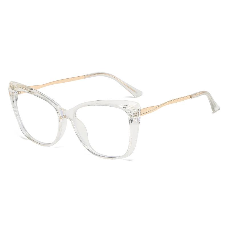 

Персонализированные очки «кошачий глаз» из TR90 с защитой от синего света, мужские, европейский и американский ретро, декоративная оправа, плоские очки с защитой от синего света