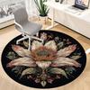 1pc Floral Mandala Office Round Area Rug, Indoor Mat Suitable For Office, Under Office Chairs Bedroom Living Room Home Decor, Room Deco