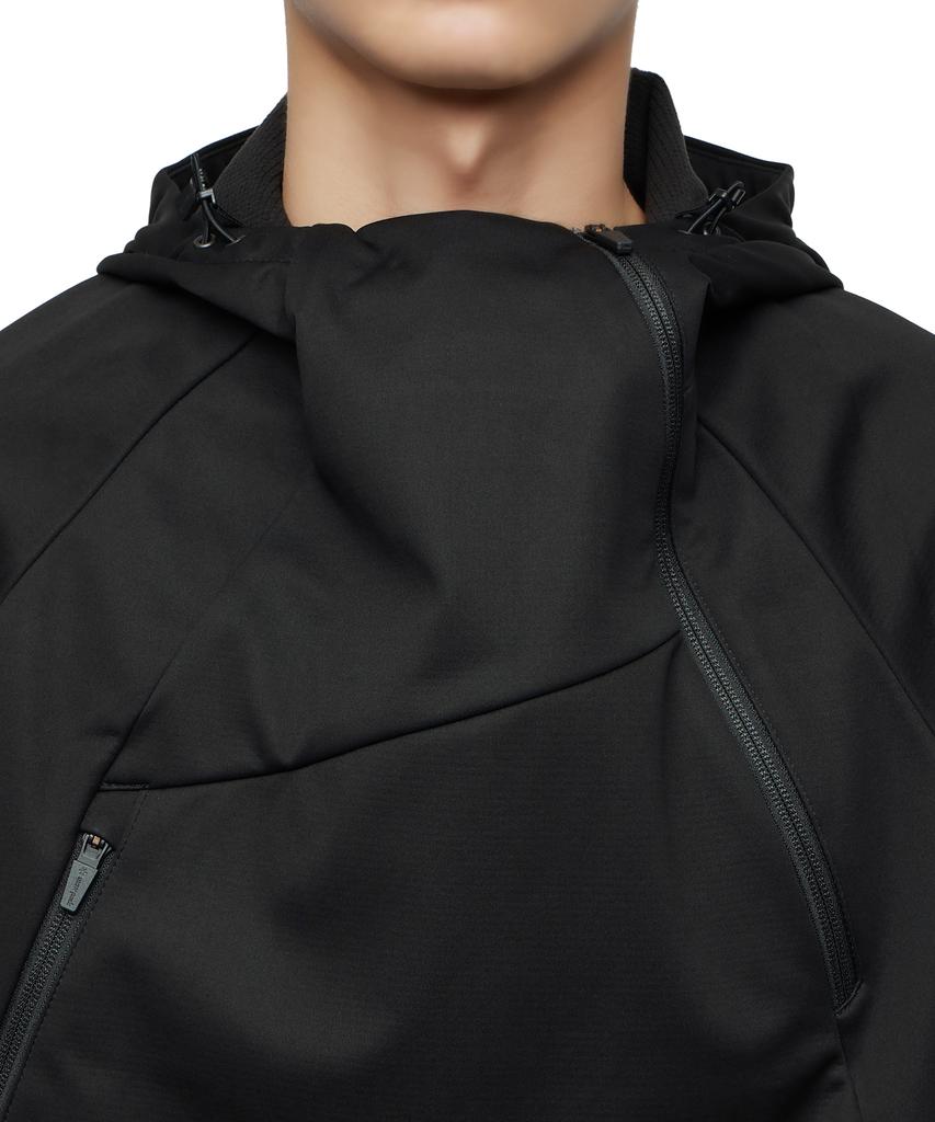 Recycled Soft Shell Hoodie - Black