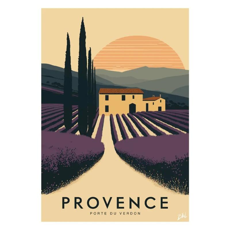 Retro France Travel Marseille Petanque Verdon Poster and Prints Canvas Painting Wall Art Pictures for Room Home Hotel Decor