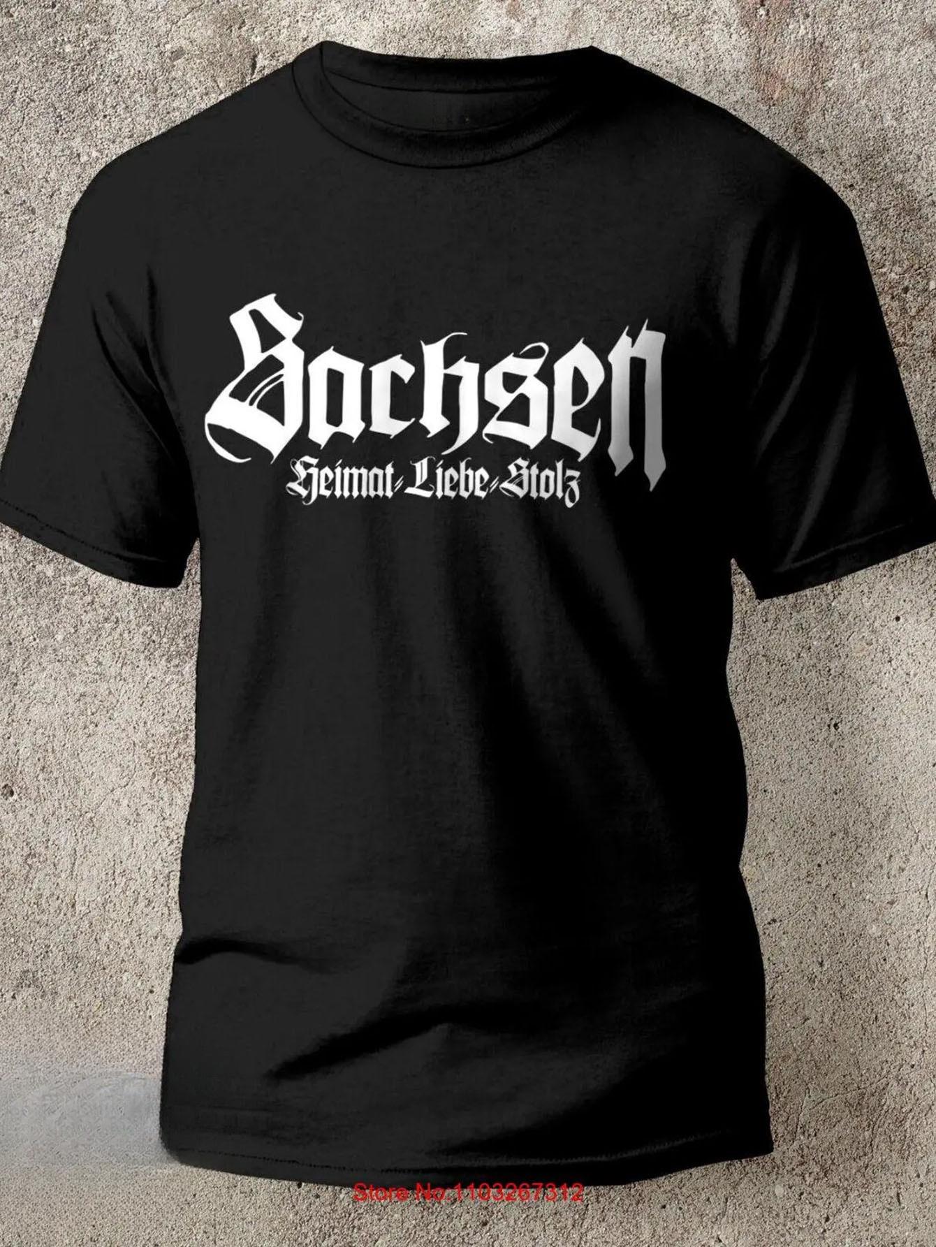

Men s Saxony East German Ossi T-Shirt- Vintage GDR style graphic t-shirt with gothic font and 1949-1990 time frame XXXXL
